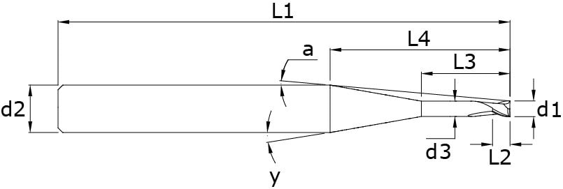 Solid carbide end mills - Midi – Technical drawing