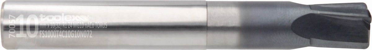 Solid carbide end mills with corner radius - High speed Torus