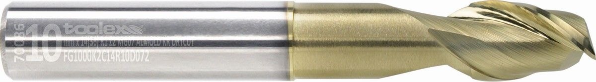 Solid carbide end mills with corner radius - Almold