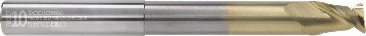 Solid carbide end mills with corner radius - Almold Long