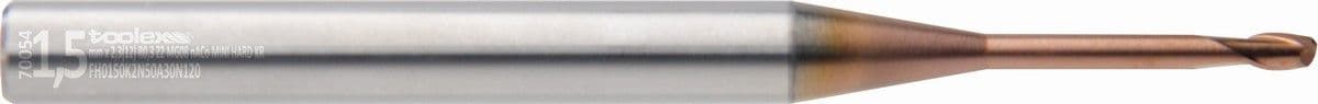 Solid carbide end mills with corner radius - Mini Hard