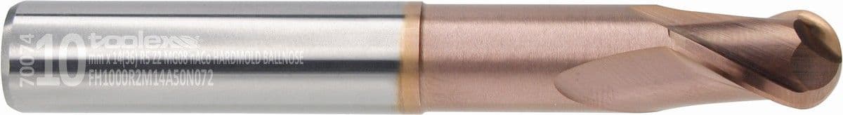 Solid carbide ball nose end mills - Hard Mold