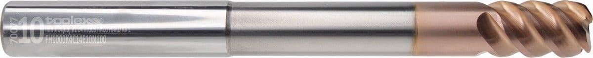Solid carbide end mills with corner radius - Hard Mold Long