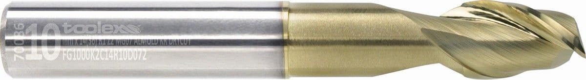 Solid carbide end mills with corner radius - Almold