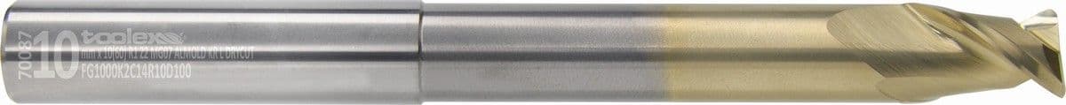Solid carbide end mills with corner radius - Almold Long